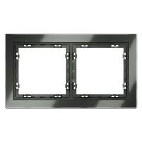 Рамка 2-м S70 стеклян. титан Voltum VLS110206