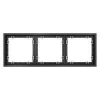 Рамка 3-м S70 пластик. графит Voltum VLS100307