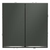 Выключатель 2-кл. СП S70 10А с подсветкой механизм титан Voltum VLS020206