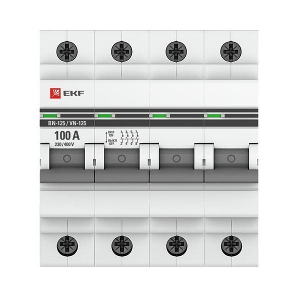 Выключатель нагрузки 4п 100А ВН-125 PROxima EKF SL125-4-100-pro