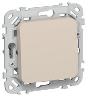 Выключатель 1-кл. СП FLITE ВС11-1-0-ФлЛ 10А механизм льняной IEK FI-V10-0-10-1-K88