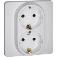Розетка Inspiria 16А 250В 2х2P+E немецк. стандарт бел. IEK 673750
