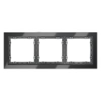 Рамка 3-м S70 стеклян. графит Voltum VLS110307