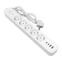 Удлинитель 5х1.5м IP20 2USB 2.4А+2type-C LUX 1.5кв.мм EKF UBA-LUX-515-TC
