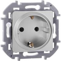 Розетка 1-м СП Inspiria 16А IP20 250В 2P+E немецк. стандарт механизм алюм. IEK 673722