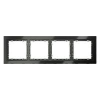 Рамка 4-м S70 стеклян. титан Voltum VLS110406