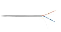 Кабель U/UTP кат.5 (класс D) 2 пары 100МГц ОЖ BC чистая медь внутр. PVC нг (B) сер. (500м) NETLAN EC-UU002-5-PVC-GY-5
