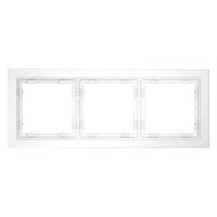 Рамка 3-м S70 стеклян. бел. матов. Voltum VLS110302