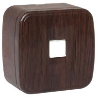 Розетка компьютерная 1-м ОП Минск RJ45 1А 120В темн. дерево EKF EGK01-035-40