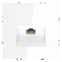 Розетка компьютерная 1-м СП S70 RJ45 кат.6 механизм бел. глянцевый Voltum VLS060101