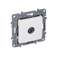 Розетка телевизионная TV СП Etika 2дБ 0-2400МГц с топологией "звезда" механизм бел. IEK 672251