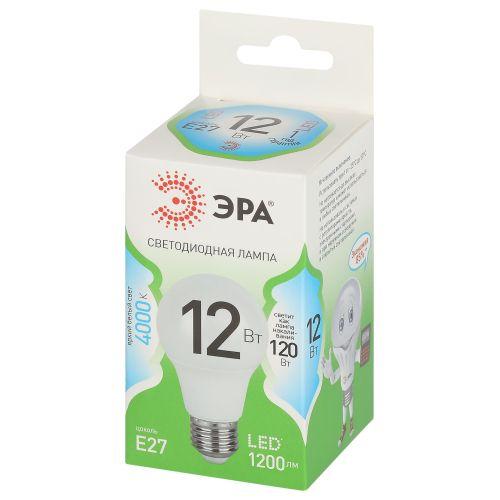 Лампа светодиодная GREEN LINE A60-12W-840-E27 GL 12Вт груша 4000К яркий свет бел. E27 Эра Б0067107