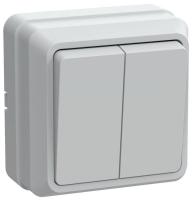 Выключатель 2-кл. ОП Октава 10А IP20 ВС20-2-0-ОБ 250В бел. GENERICA EVO20-K01-10-DC