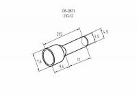 Наконечник штыревой втулочный изолир. (НШВИ F-12мм) 10кв.мм (СЕ100012red) красн. REXANT 08-0831