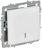 Выключатель проходной 1-кл. СП BRITE ВС10-1-7-БрАБ 10А с индикацией механизм арктич. бел. IEK BR-V12-1-10-K91