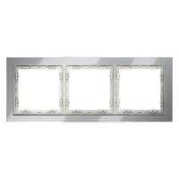 Рамка 3-м S70 стеклян. сталь Voltum VLS110305