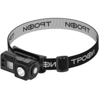 Фонарь светодиодный налобный GA-102 аккумуляторный 3Вт сенсорное управление магнит клипса 5 режимов Трофи Б0069569