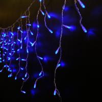 Гирлянда "Бахрома" OIC100LSE-B-T-I4-F 100LED син./бел. 2х0.5м 20 нитей 24/56/32/48см соединяемая до 20шт уличная мерцающая SHLights 4690601034991