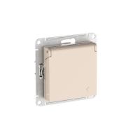 Розетка AtlasDesign 16А IP20 с заземл. защ. шторки с крышкой быстрозажим. клем. механизм беж. SE ATN000246S