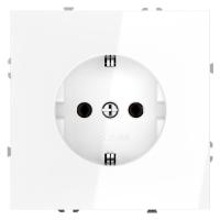 Розетка 1-м СП S70 16А с заземл. механизм бел. глянцевый Voltum VLS040101