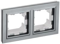Рамка 2-м IP44 BRITE РУ-2-БрС-44 сталь IEK BR-M22-44-K46