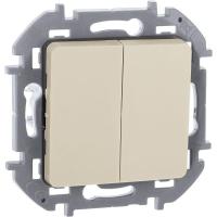 Выключатель 2-кл. Inspiria 10А IP20 250В 10AX механизм сл. кость IEK 673621