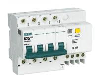 Выключатель автоматический дифференциального тока 4п 25А 100мА ДИФ-101 S селект. со встроен. защит. от сверхтоков DEKraft 15310DEK