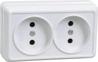 Розетка 2-м ОП Октава 10А IP20 без заземл. бел. GENERICA ERO20-K01-10-DC
