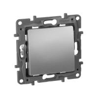 Переключатель 1-кл. СП Etika 10А IP20 250В 10AX авт. зажимы механизм алюм. IEK 672405