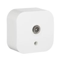 Розетка телевизионная TV 1-м ОП Quteo IP20 с топологией "звезда" бел. IEK 782215