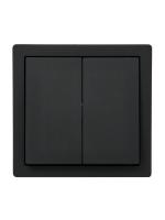 Выключатель 2-кл. ОП LETO черн. бархат LEZARD 752-4200-101