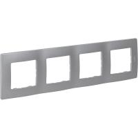 Рамка 4-м Etika алюм. IEK 672554