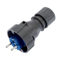 Вилка прямая влагозащищенная 2P+РE 16А IP68 Rexant 111-013