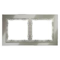 Рамка 2-м S70 стеклян. шелк Voltum VLS110204