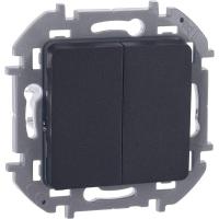 Выключатель 2-кл. Inspiria 10А IP20 250В 10AX механизм антрацит IEK 673623