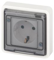 Розетка Эксперт 11-2522-01 2P+E IP55 шторки 16А-250В СУ бел. Эра Б0063281