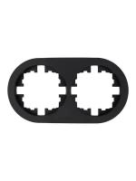 Рамка 2-м OSEN горизонт. круглая черн. бархат LEZARD 744-4200-147