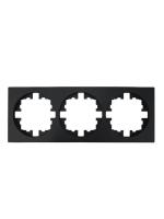 Рамка 3-м OSEN горизонт. квадрат черн. бархат LEZARD 743-4200-148