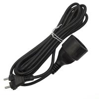 Удлинитель-шнур 1х3м без заземл. 10А IP20 ПВС 2х1 черн. DOMTOK 2339