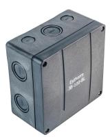 Коробка распределительная 140х140х76мм IP66 в комплекте с клеммным рядом 10х10кв.мм 76А черн. Extherm JB-100-BL