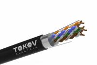 Кабель витая пара F/UTP 4х2х24AWG(0.48мм) кат.5E PE outdoor Fluke tested 305м (м) TOKOV ELECTRIC TKE-C05-F/UTP-42-5E-305-OD