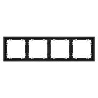 Рамка 4-м S70 пластик. черн. матов. Voltum VLS100408