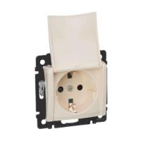 Розетка 1-м СП Valena 16А IP21 2P+E с заземл. защ. шторки с крышкой винты механизм сл. кость IEK 774322