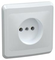 Розетка 1-м СП Вега РС10-2-ВБ 10А IP20 без заземл. без защ. шторок бел. GENERICA ERV10-K01-10-DM
