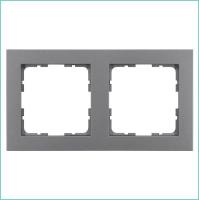 Рамка 2-м G-Classic алюм. Jasmart G1002S