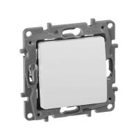 Механизм кнопки 1-кл. СП Etika Plus 6А с НО/НЗ контактом безвинт. зажимы бел. IEK 672214