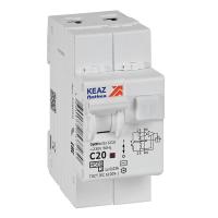 Выключатель автоматический дифференциального тока 2п OptiDin D63-22C20-AC-У3 C20 30мА 4.5кА с защитой от сверхтоков КЭАЗ 328099