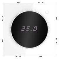 Терморегулятор электронный S70 с индикацией и датчиком для теплого пола механизм бел. глянцевый Voltum VLS070101