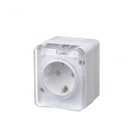 Розетка 1-м ОП AtlasDesign PROFI 16А IP54 250В заземл. защ. шторки бел. SE ATN540145