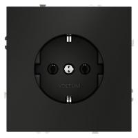 Розетка 1-м СП S70 16А с заземл. механизм черн. матов. Voltum VLS040108